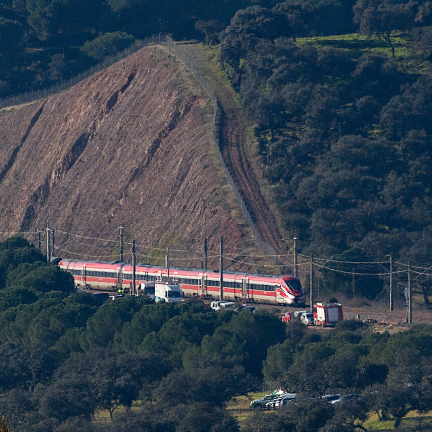 The crash occurred on a new stretch of high-speed rail track, officials say.