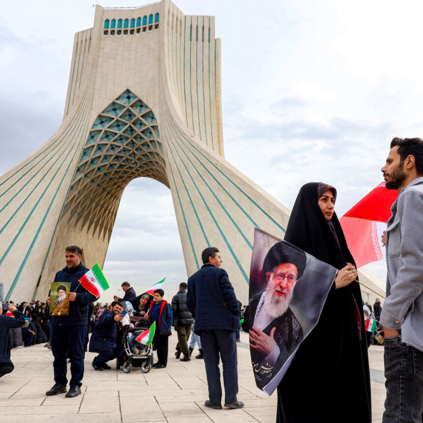 Iran Commemorates Revolution, With U.S. Warships Lurking Off the Coast