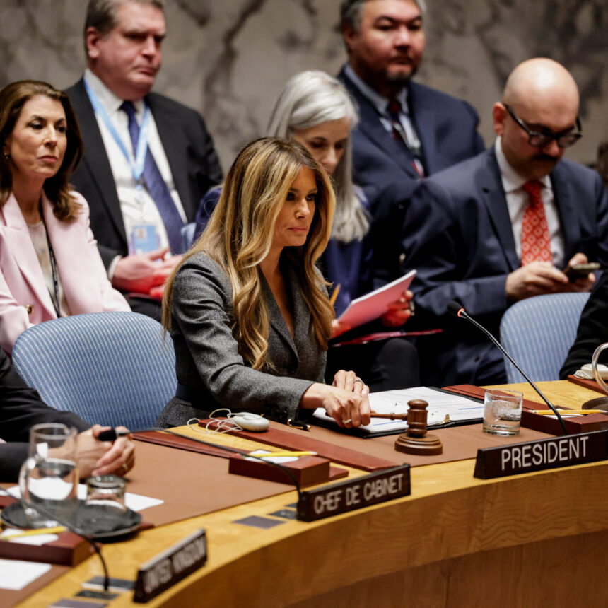 Melania Trump Promotes ‘Peace Through Education’ at U.N. as War With Iran Expands